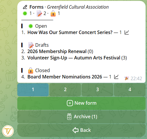Creating a form